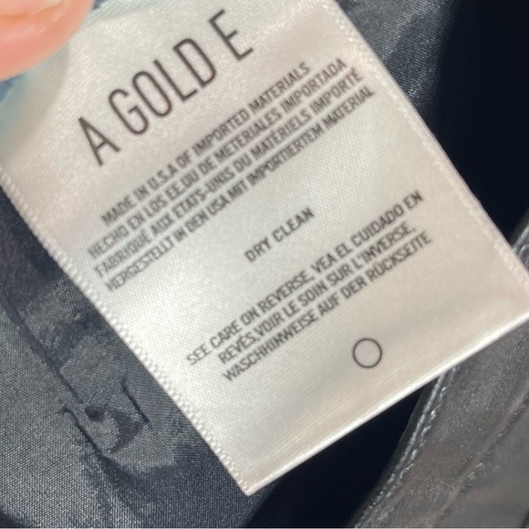 AGOLDE‼️💯Leather Sleek Black Straight Leg Jeans - Picture 10 of 13